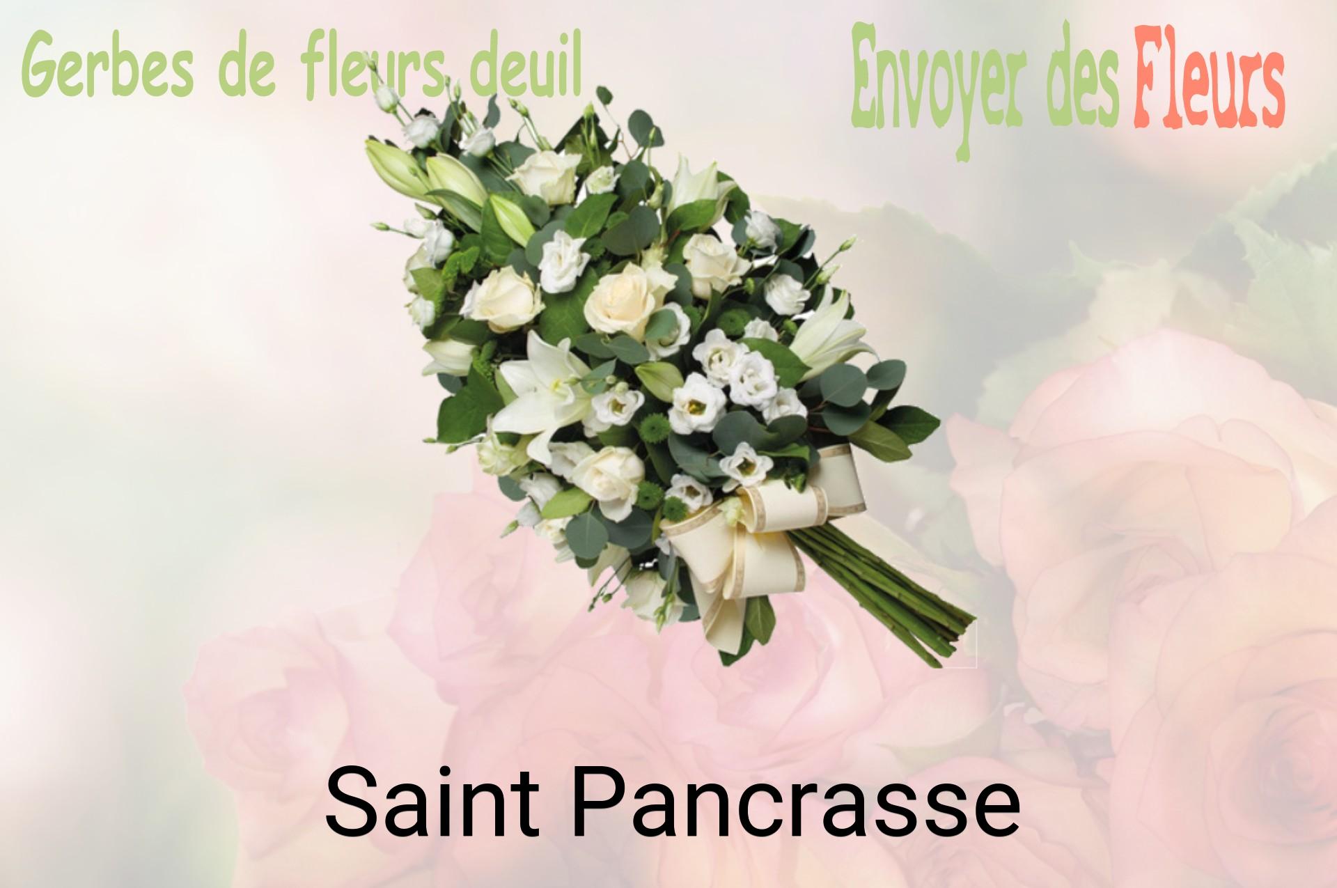 Gerbe de fleurs de deuil livrée à Saint-Pancrasse